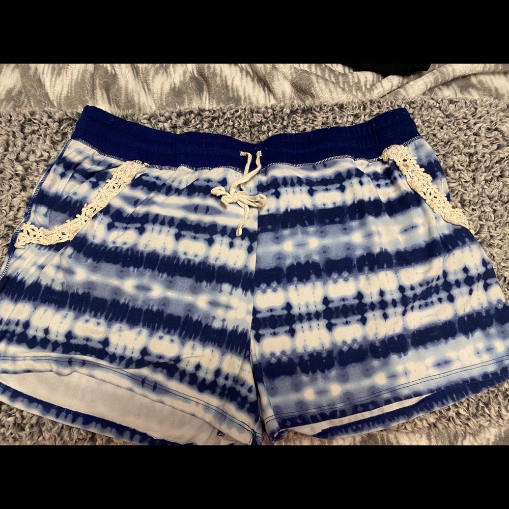 Women’s Navy Tie Dye Shorts